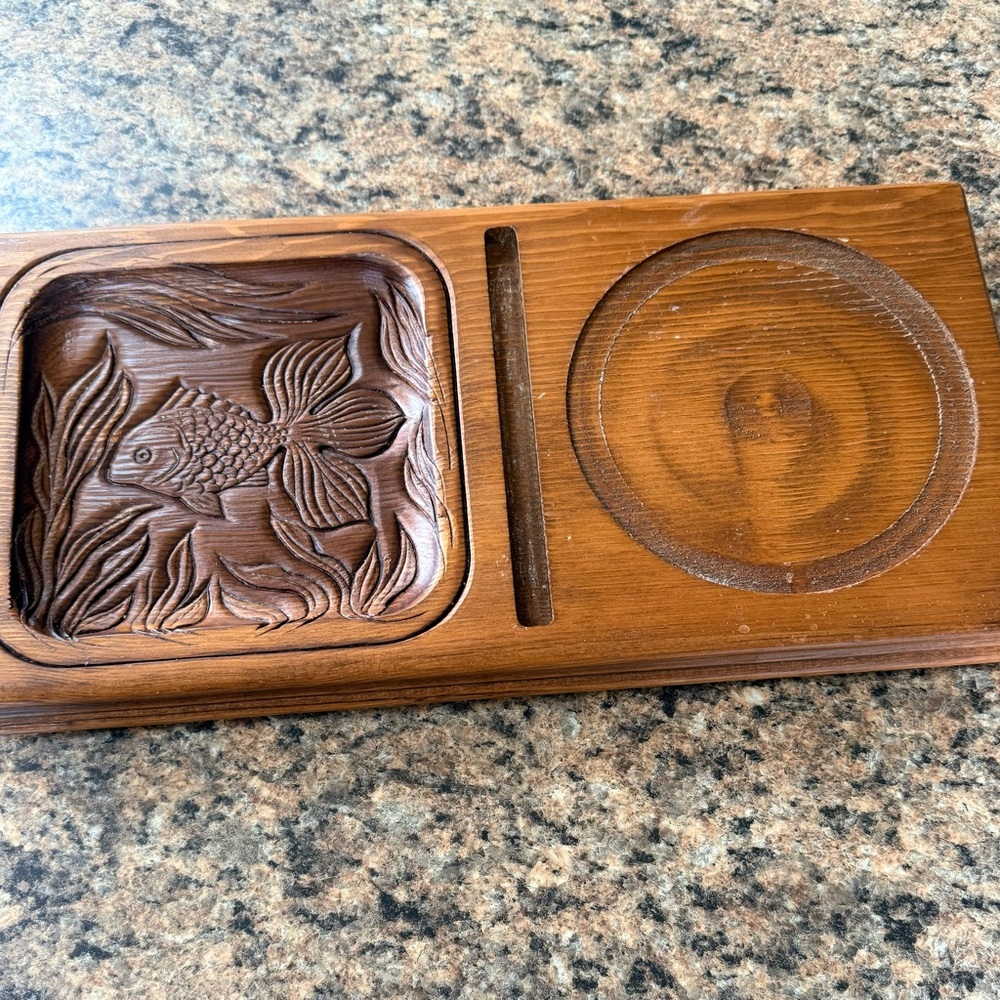 Wooden Fish Carved Tray